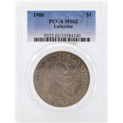 1900 $1 Lafayette Commemorative Silver Dollar Coin PCGS MS62