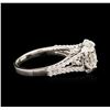 Image 3 : 18KT White Gold 1.09 ctw Diamond Ring