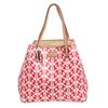 Image 1 : Coach Pink Monogram Coated Canvas Leather Trim Large Tote Bag