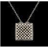 Image 1 : 0.85 ctw Diamond Pendant With Chain - 14KT White Gold