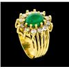 Image 4 : 2.50 ctw Emerald and Diamond Ring - 14KT Yellow Gold