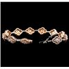 Image 3 : 4.39 ctw Diamond Bracelet - 14KT Rose and White Gold