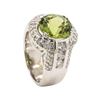 Image 4 : 6.82 ctw Tourmaline and Diamond Ring - 14KT White Gold