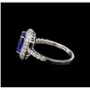 Image 3 : 14KT White Gold 1.97 ctw Tanzanite and Diamond Ring