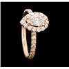 Image 4 : 1.18 ctw Diamond Ring - 14KT Rose Gold