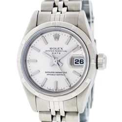 Rolex Ladies Stainless Steel Silver Index 26MM Datejust Wristwatch