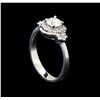 Image 4 : 0.77 ctw Diamond Ring - 14KT White Gold