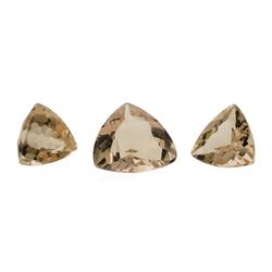 2.75 ctw. Natural Trilliant Cut Morganite Parcel of Three