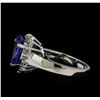 Image 3 : 2.5 ctw Tanzanite and Diamond Ring - 14KT White Gold