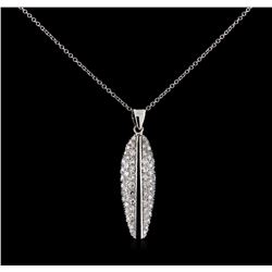 0.82 ctw Diamond Pendant With Chain - 14-18KT White Gold