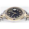 Image 6 : Rolex Mens 2 Tone 14K Black String Diamond & Sapphire Diamond Datejust Wristwatc