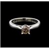 Image 2 : 14KT White Gold 0.67 ctw Round Cut Fancy Brown Diamond Solitaire Ring