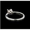 Image 3 : 14KT White Gold 0.67 ctw Round Cut Fancy Brown Diamond Solitaire Ring