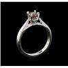 Image 4 : 14KT White Gold 0.67 ctw Round Cut Fancy Brown Diamond Solitaire Ring