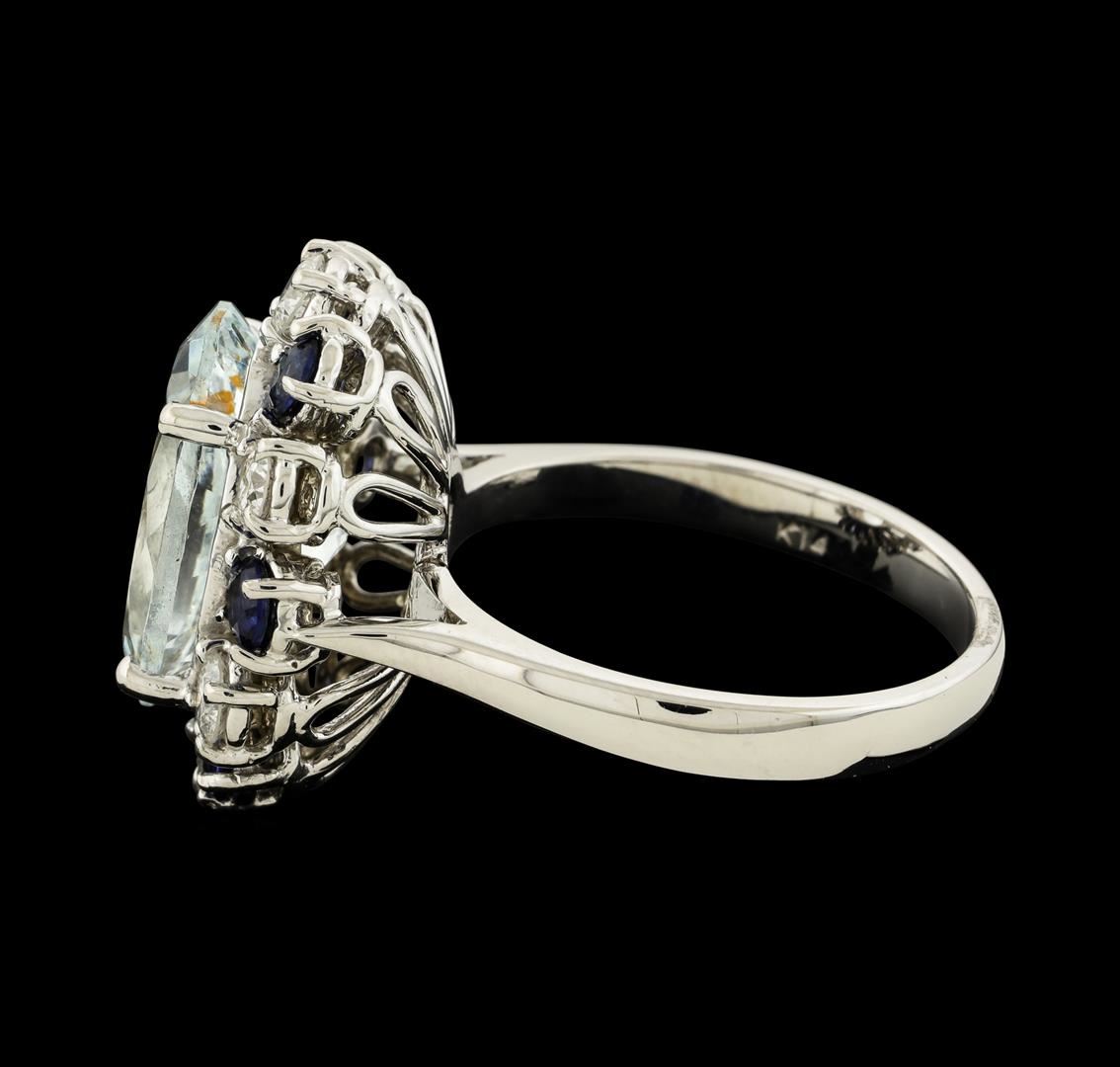 aquamarine and sapphire ring