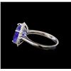 Image 3 : 14KT White Gold 2.78 ctw Tanzanite and Diamond Ring