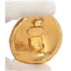 Image 6 : Chanel Gold CC Round Quilted Large Vintage Clip On Earrings