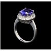 Image 4 : 14KT White Gold 3.21 ctw Tanzanite and Diamond Ring