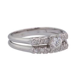 0.5 ctw Diamond Ring - 14KT White Gold