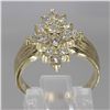 Image 4 : 1.00 ctw Diamond Cluster Ring - 14KT Yellow Gold