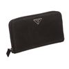 Image 2 : Prada Black Nylon Leather Zipper Wallet