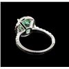 Image 3 : 2.75 ctw Emerald and Diamond Ring - 14KT White Gold