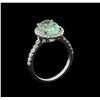 Image 4 : 2.75 ctw Emerald and Diamond Ring - 14KT White Gold