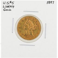 1897 $5 Liberty Head Half Eagle Gold Coin