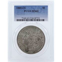 1885-CC $1 Morgan Silver Dollar Coin PCGS MS63