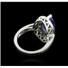 Image 3 : 14KT White Gold 4.01 ctw Tanzanite and Diamond Ring