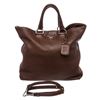 Image 2 : Prada Brown Pebbled Leather Tote Satchel Bag