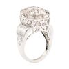 Image 4 : 14.15 ctw Morganite And Diamond Ring - 14KT White Gold