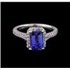 Image 2 : 2.17 ctw Tanzanite and Diamond Ring - 14KT White Gold