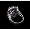 Image 3 : 9.81 ctw Tanzanite and Diamond Ring - 14KT White Gold