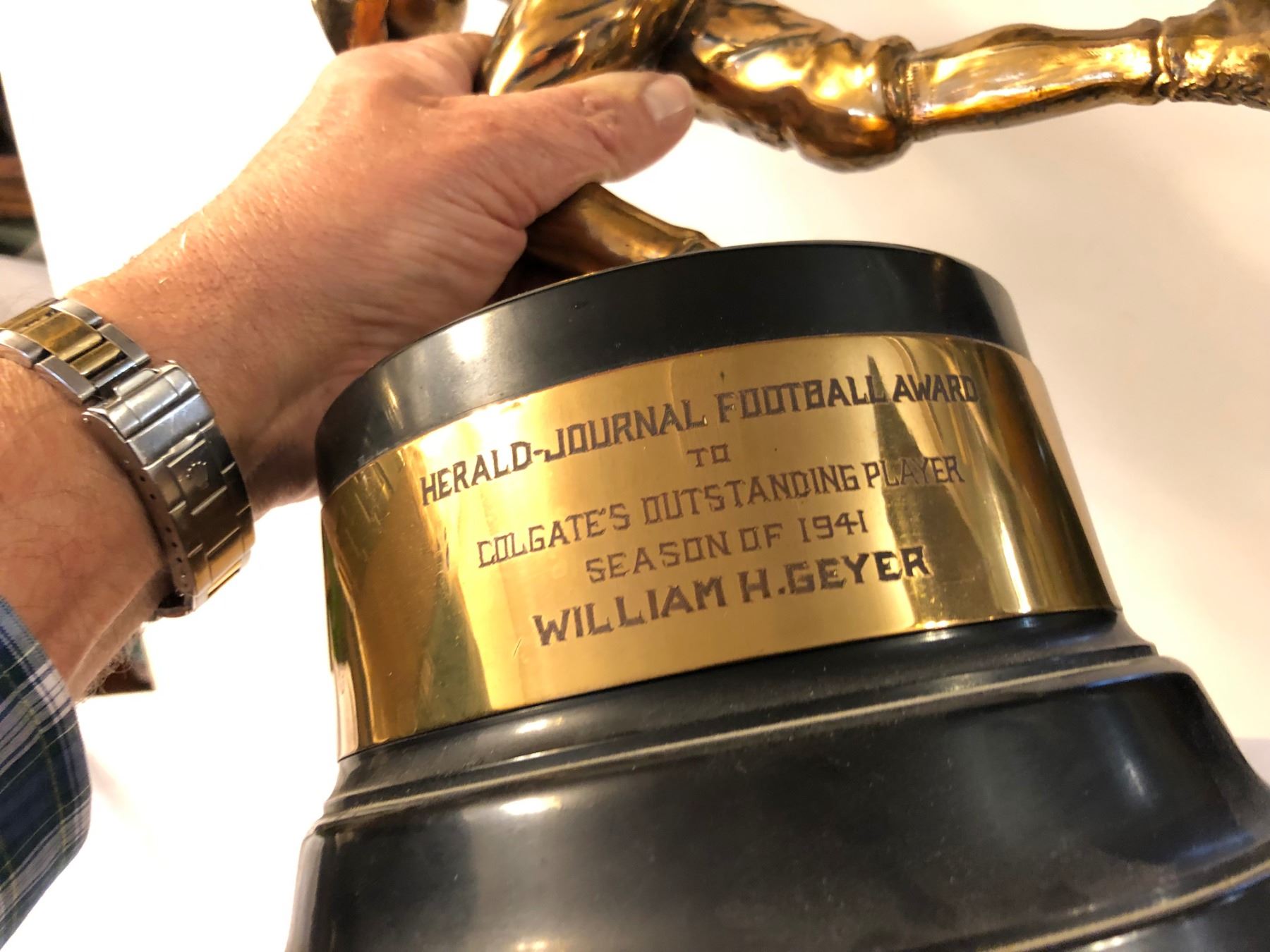 Colgate Football Trophy and Memorabilia