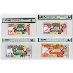 Seychelles Monetary Authority, ND (1989) Specimen Banknote Quartet.