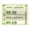 Image 1 : Bank of Lowville, 1862, Uncut Pair of Notes