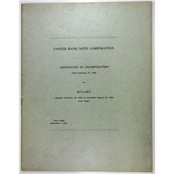 United Bank Note Company, 1906 Bylaws.