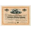 Image 1 : Colombia Mining Co., 1887  Stock Certificate