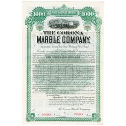 Corona Marble Co., 1890 Specimen Bond