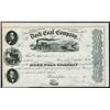 Image 1 : Dock Coal Company, 1855 Mining Stock Certificate.