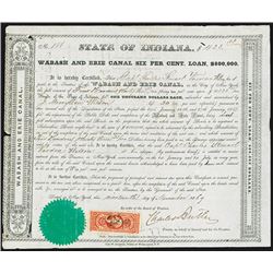 Wabash and Erie Canal, 1869 Issued Bond