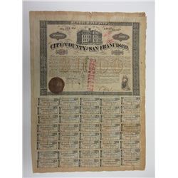 Bond of the City and County of San Francisco, 1870, $1000 Bond