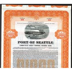 Port of Seattle, Connecticut Street Terminal, 1943 Specimen Bond.