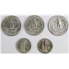 Image 2 : MERCURY DIMES & WASHINGTON QUARTERS