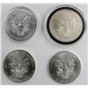Image 2 : 4 AMERICAN SILVER EAGLES