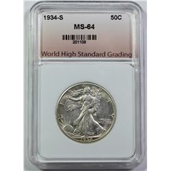 1934-S WALKING LIBERTY HALF DOLLAR