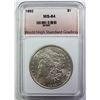 Image 1 : 1892 MORGAN SILVER DOLLAR