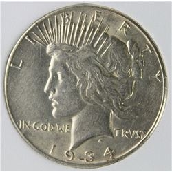 1934-S PEACE SILVER DOLLAR