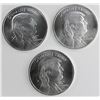 Image 1 : 3- 1 OZ SILVER DONALD TRUMP ROUNDS